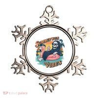 Summerween Vibes Skeleton Flamingo Float Summer Halloween Ornament thumb 0