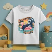 Summerween Vibes Skeleton Flamingo Float Summer Halloween Toddler T-Shirt thumb 3