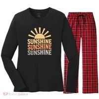 Sunshine Vibes Women's Long Sleeve Flannel Pajama Set  thumb 0