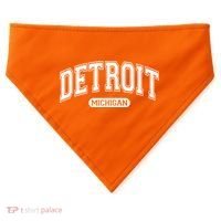 Sporty Varsity Style Detroit Michigan USA-Made Doggie Bandana thumb 0