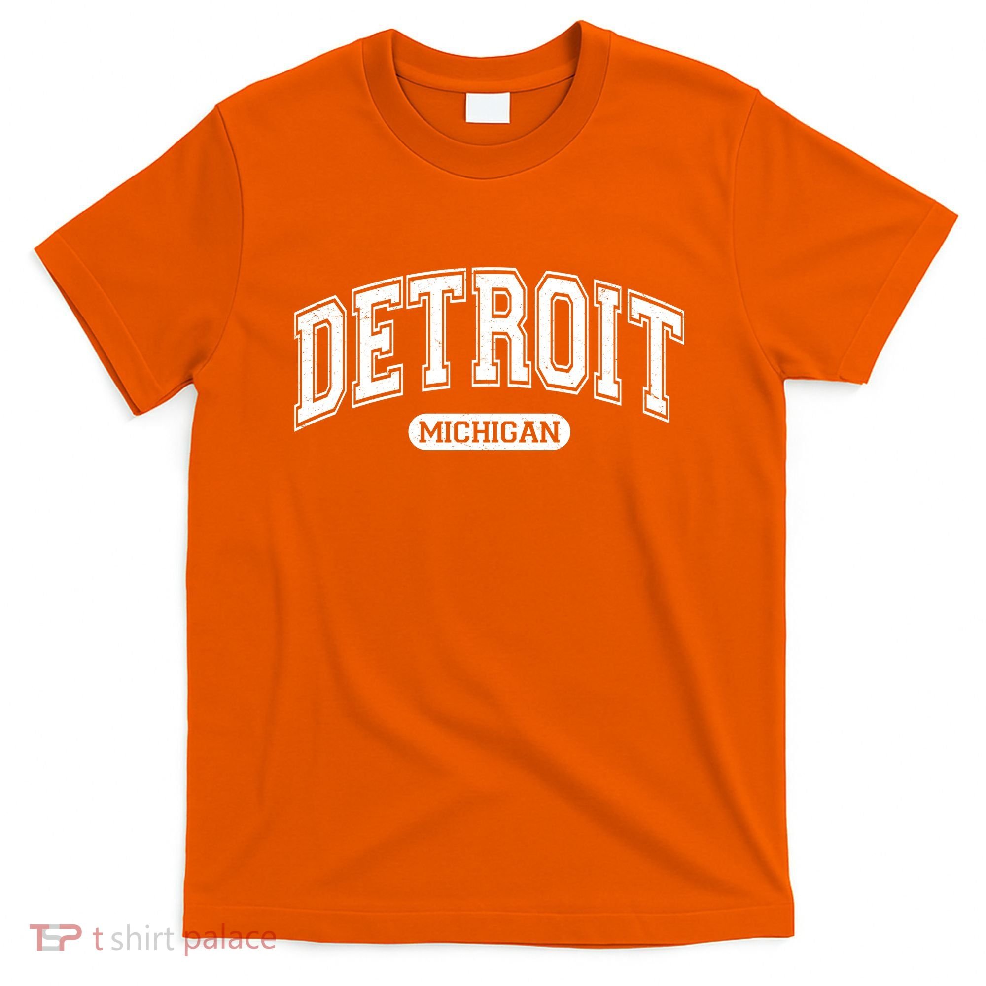 Sporty Varsity Style Detroit Michigan T-Shirt