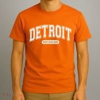 Sporty Varsity Style Detroit Michigan T-Shirt thumb 3