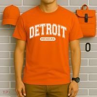 Sporty Varsity Style Detroit Michigan T-Shirt thumb 6