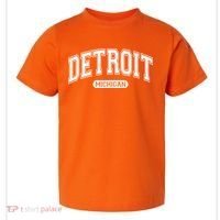 Sporty Varsity Style Detroit Michigan Toddler T-Shirt thumb 0