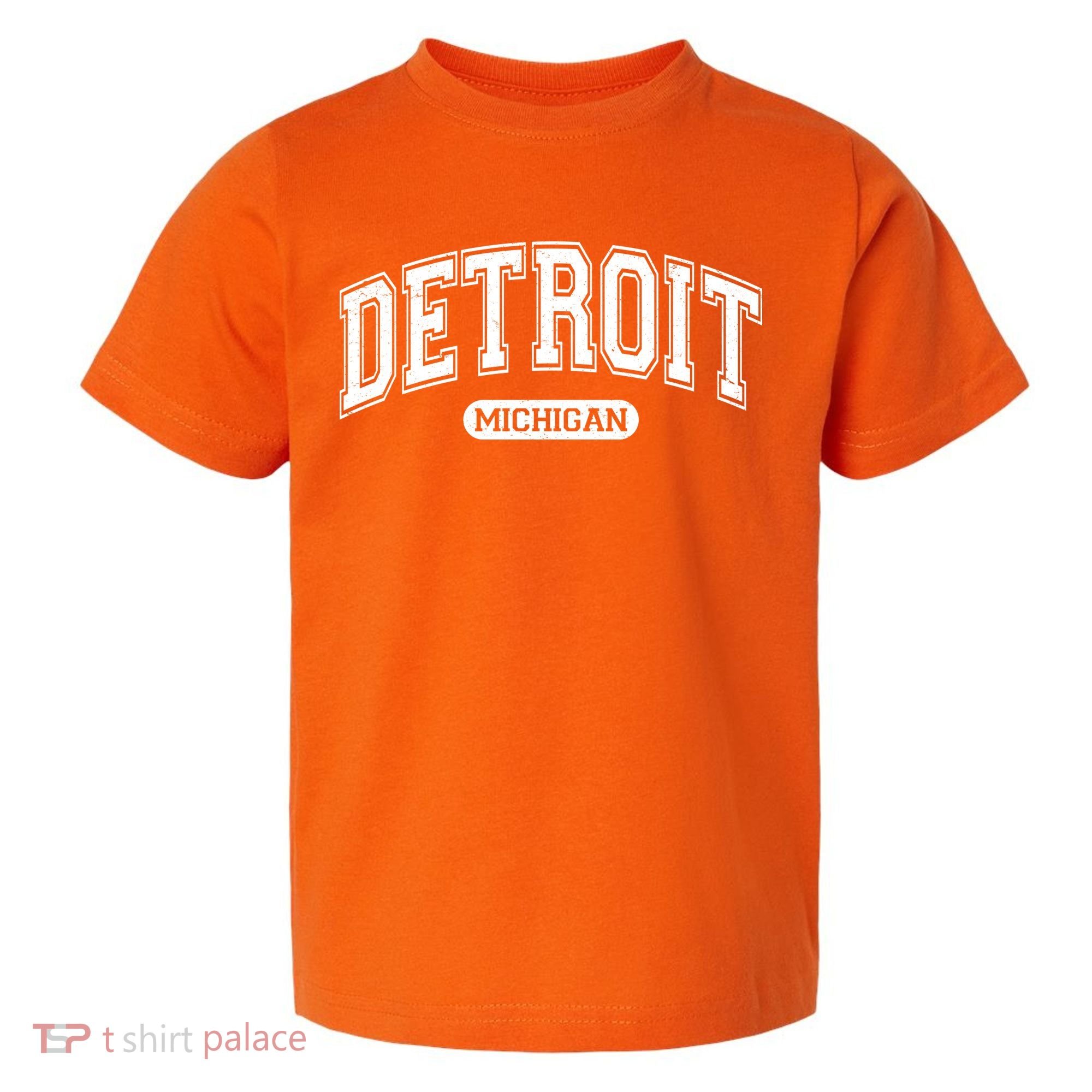 Sporty Varsity Style Detroit Michigan Toddler T-Shirt