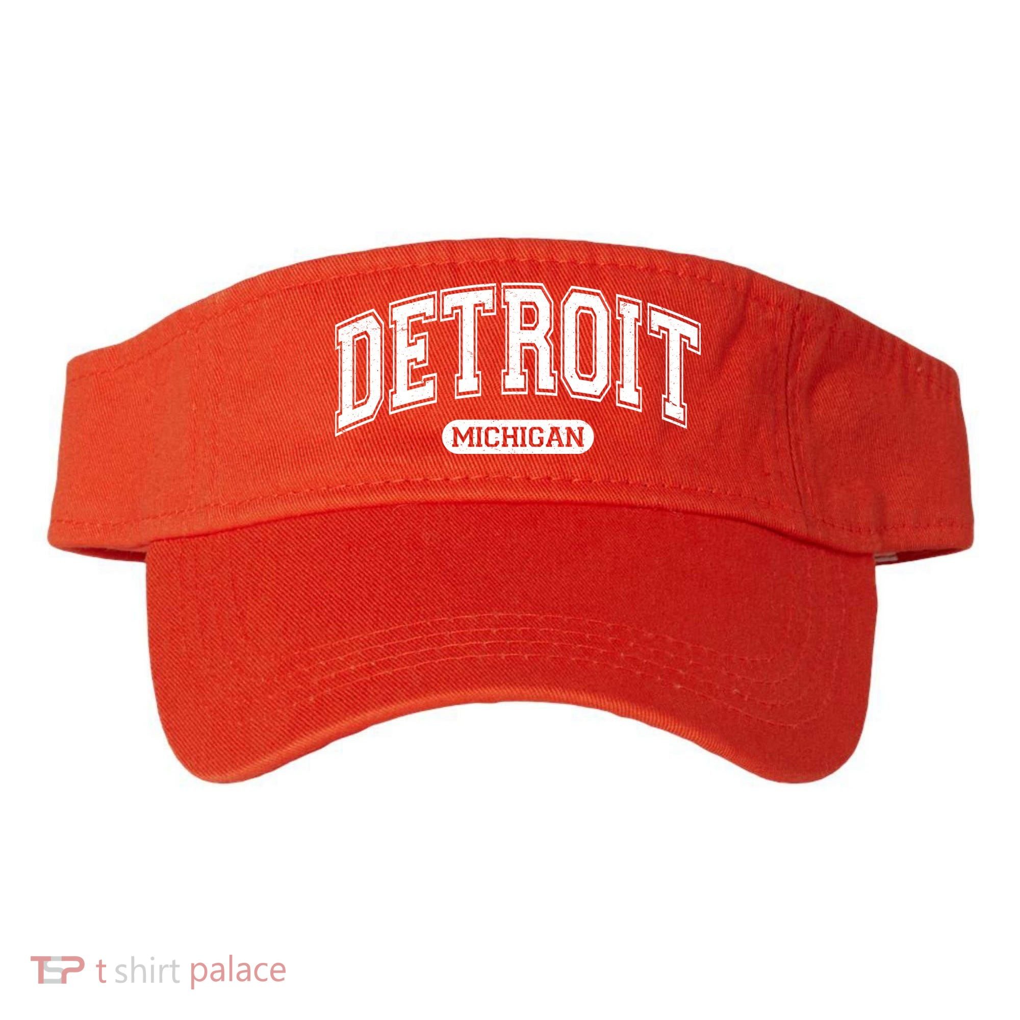 Sporty Varsity Style Detroit Michigan Visor