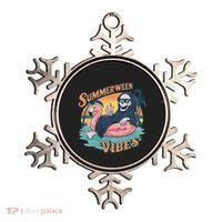 Summerween Vibes Skeleton Flamingo Float Summer Halloween Ornament thumb 0