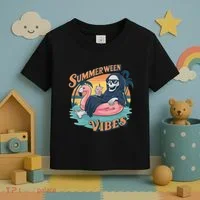 Summerween Vibes Skeleton Flamingo Float Summer Halloween Toddler T-Shirt thumb 3
