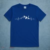 Ski Vintage Skier Heartbeat Mountains Retro Skiing Ecg Gift T-Shirt thumb 5