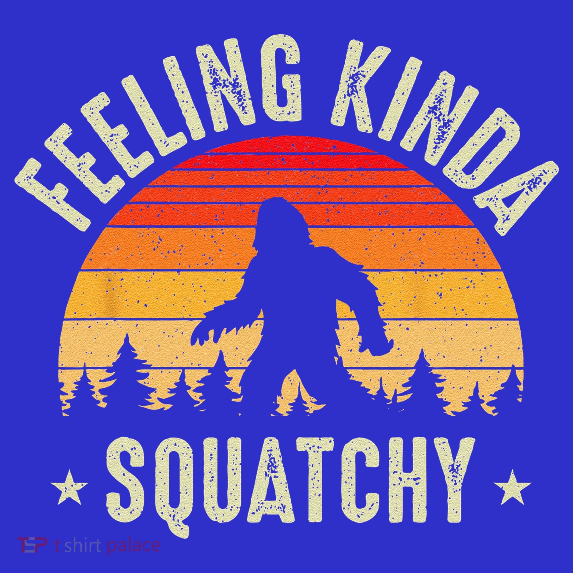 Sasquatch Vintage Sunset Bigfoot Retro Distressed 60s Funny Hoodie