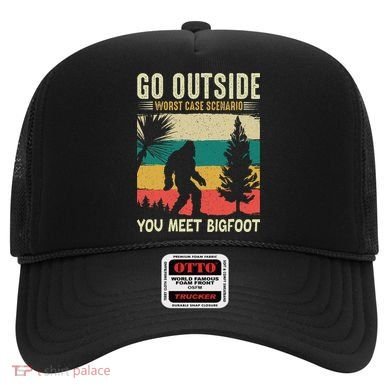 Sasquatch Vintage Sunset Bigfoot Retro Distressed 60s Gift Hat