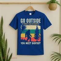 Sasquatch Vintage Sunset Bigfoot Retro Distressed 60s Gift T-Shirt thumb 2