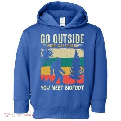Sasquatch Vintage Sunset Bigfoot Retro Distressed 60s Gift Toddler Hoodie