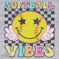 Softball Vibes Softball Retro Groovy Game Day Women Women's Sweatshirt thumb 2