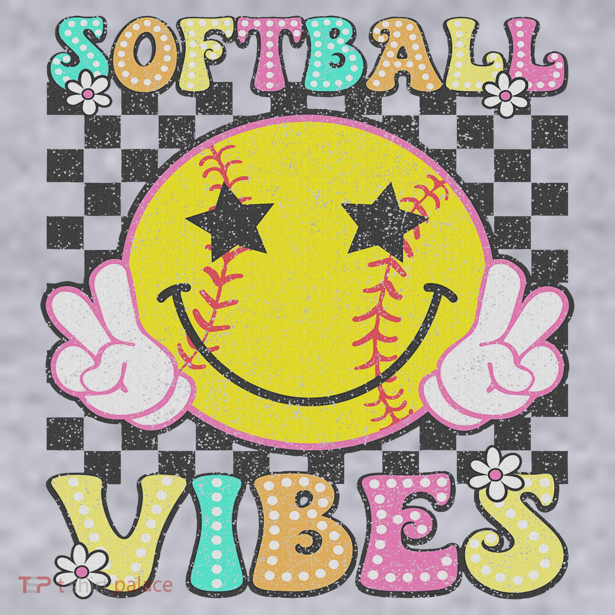 Softball Vibes Softball Retro Groovy Game Day Women Women's Sweatshirt