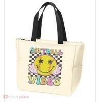 Softball Vibes Softball Retro Groovy Game Day Women Tote Bag thumb 3