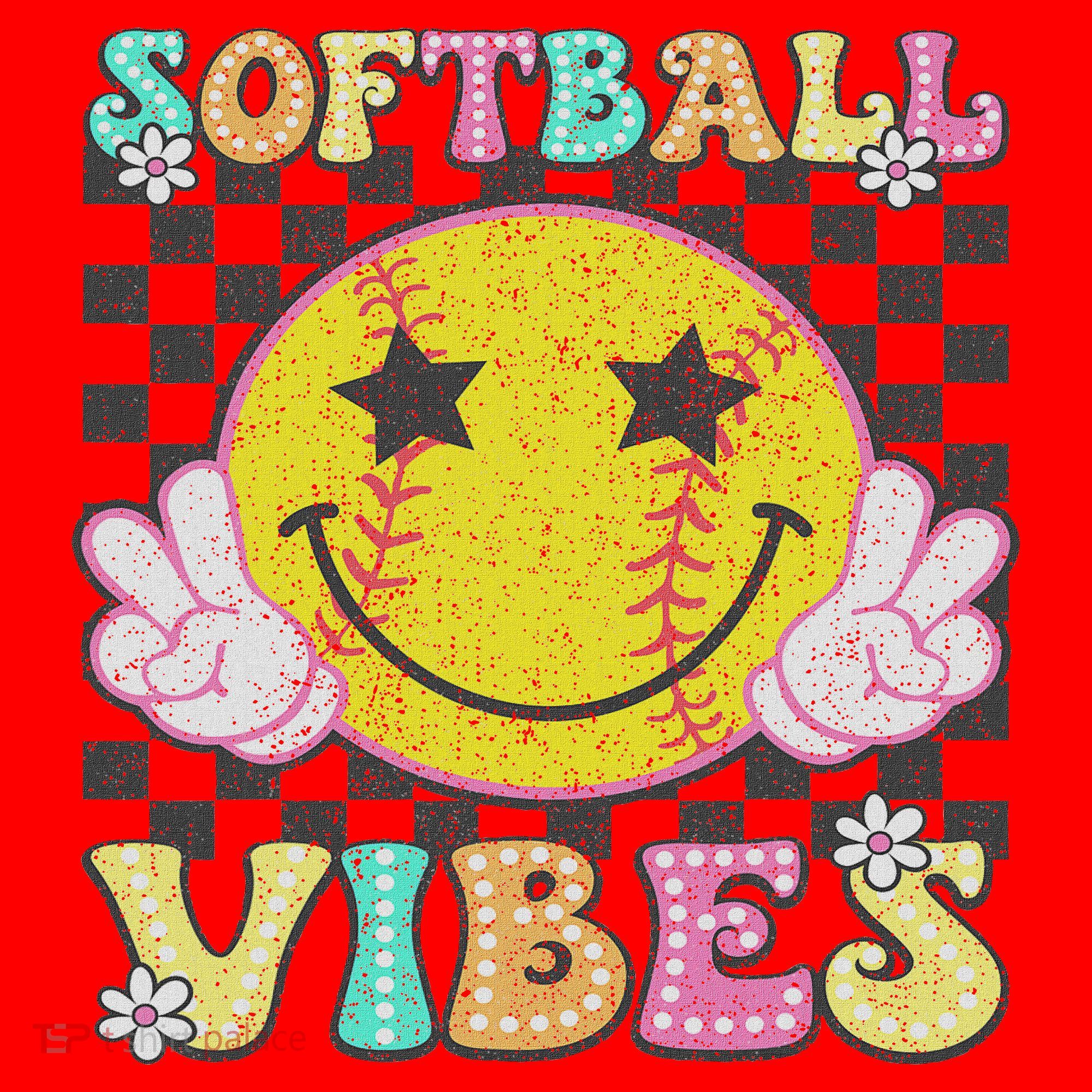 Softball Vibes Softball Retro Groovy Game Day Women Santa Hat