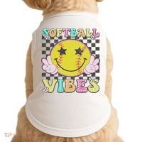 Softball Vibes Softball Retro Groovy Game Day Women Doggie Tank thumb 0