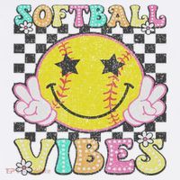 Softball Vibes Softball Retro Groovy Game Day Women Hoodie thumb 2
