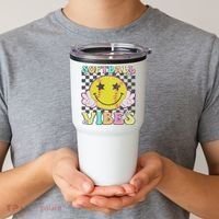 Softball Vibes Softball Retro Groovy Game Day Women Tumbler thumb 2