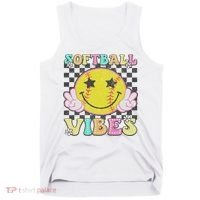 Softball Vibes Softball Retro Groovy Game Day Women Tank Top thumb 0