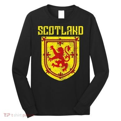 Scotland Vintage Scottish Flag Lion Scottish Pride Long Sleeve Shirt
