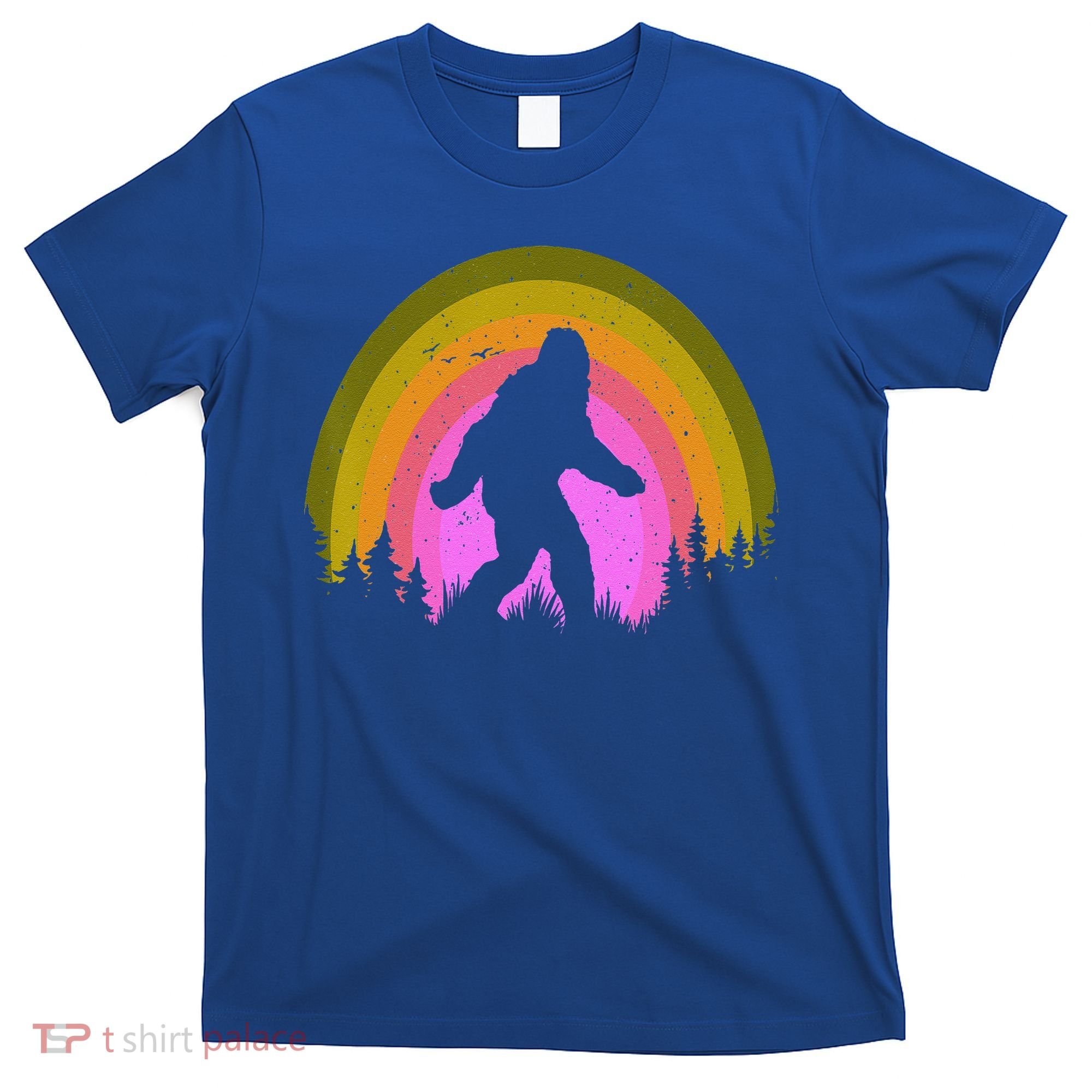 Sasquatch Vintage Sunset Bigfoot Retro Distressed 60sFunny Gift T-Shirt
