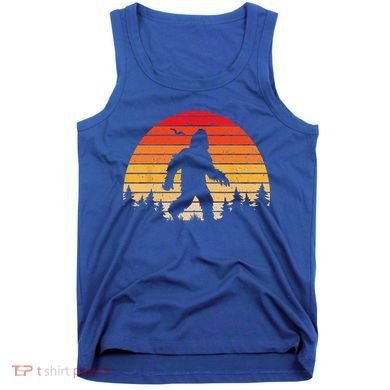 Sasquatch Vintage Sunset Bigfoot Retro Distressed 60sFunny Love Tank Top