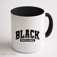 Sporty Varsity Style Black Excellence Coffee Mug thumb 1