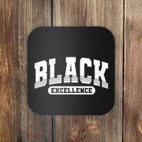 Sporty Varsity Style Black Excellence Coaster thumb 0