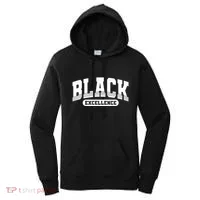 Sporty Varsity Style Black Excellence Women's Hoodie thumb 0