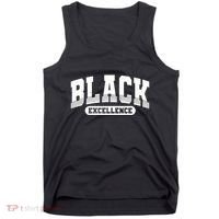 Sporty Varsity Style Black Excellence Tank Top thumb 0