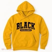 Sporty Varsity Style Black Excellence Hoodie thumb 0