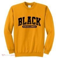 Sporty Varsity Style Black Excellence Sweatshirt thumb 0