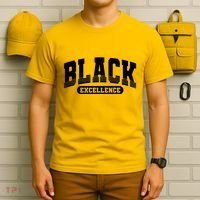 Sporty Varsity Style Black Excellence T-Shirt thumb 6