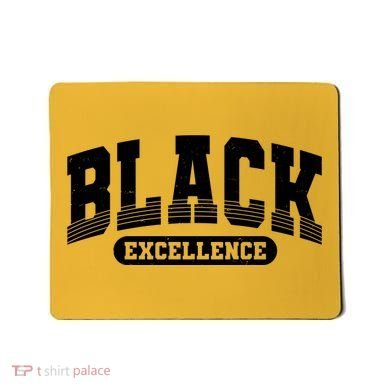Sporty Varsity Style Black Excellence Mousepad