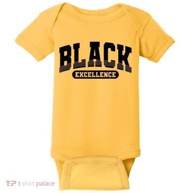 Sporty Varsity Style Black Excellence Baby Bodysuit