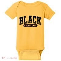 Sporty Varsity Style Black Excellence Baby Bodysuit thumb 0