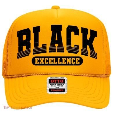 Sporty Varsity Style Black Excellence Hat