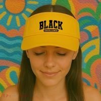 Sporty Varsity Style Black Excellence Visor thumb 2