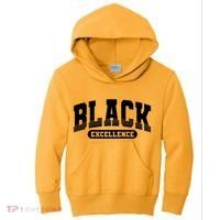 Sporty Varsity Style Black Excellence Kids Hoodie thumb 0