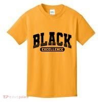 Sporty Varsity Style Black Excellence Kids T-Shirt thumb 0
