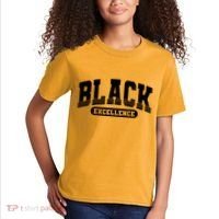 Sporty Varsity Style Black Excellence Kids T-Shirt thumb 2
