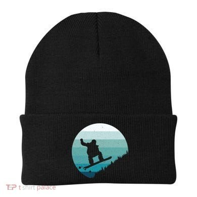 Snowboard Vintage Snowboarder Snow Winter Snowboarding Gift Beanie