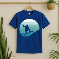 Snowboard Vintage Snowboarder Snow Winter Snowboarding Gift T-Shirt thumb 2