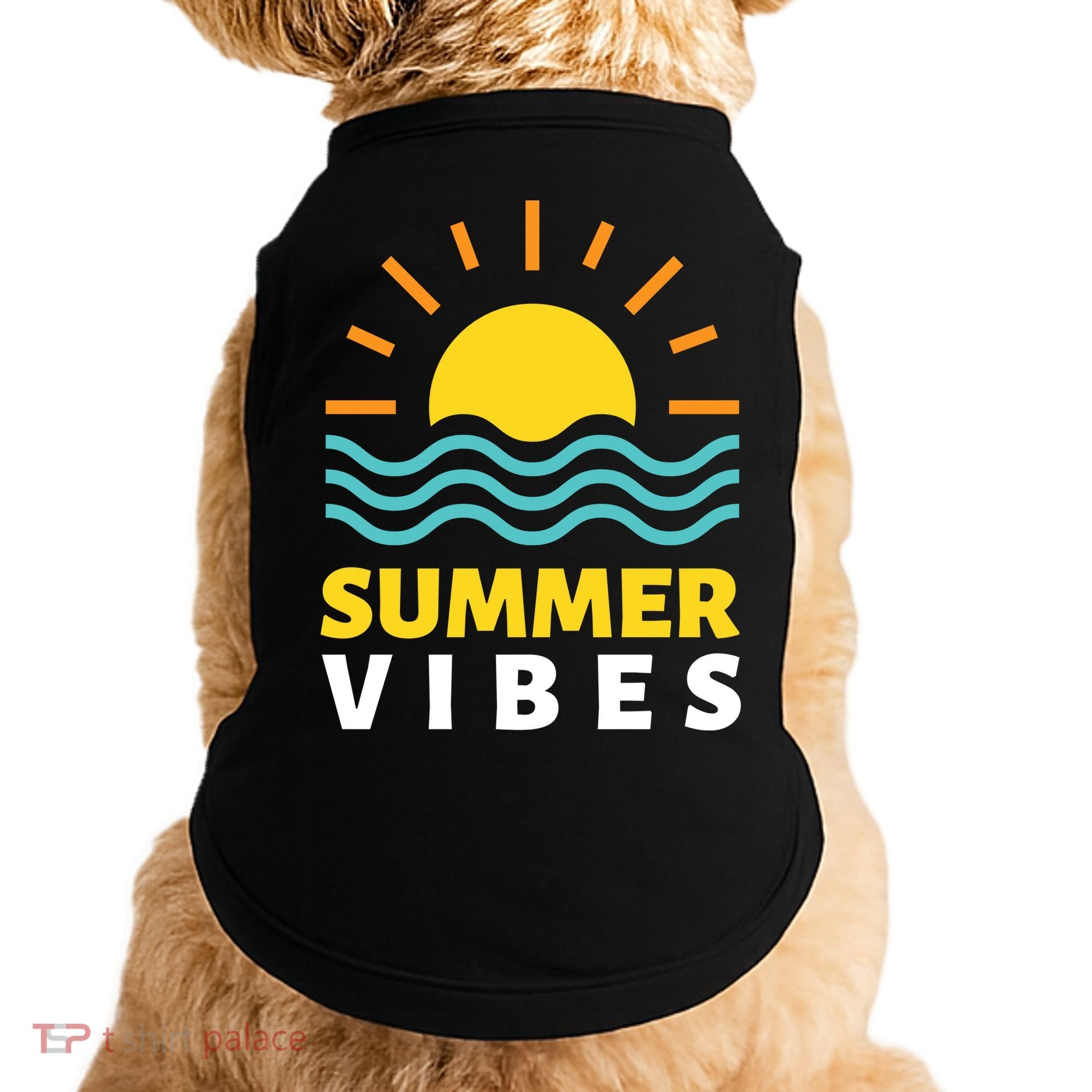 Summer Vibes Sunset Ocean Doggie Tank