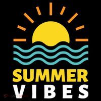 Summer Vibes Sunset Ocean USA-Made Doggie Bandana thumb 2