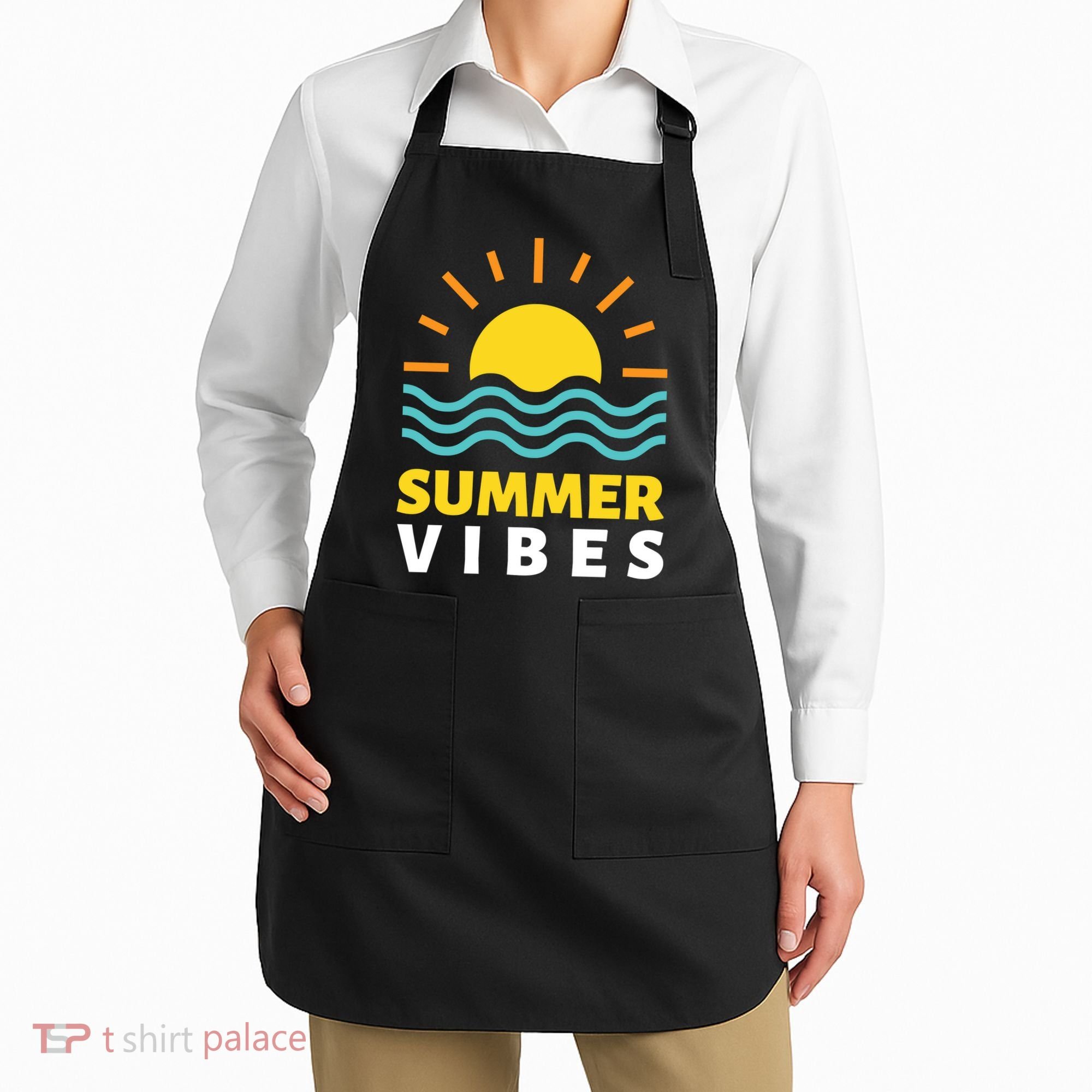 Summer Vibes Sunset Ocean Apron