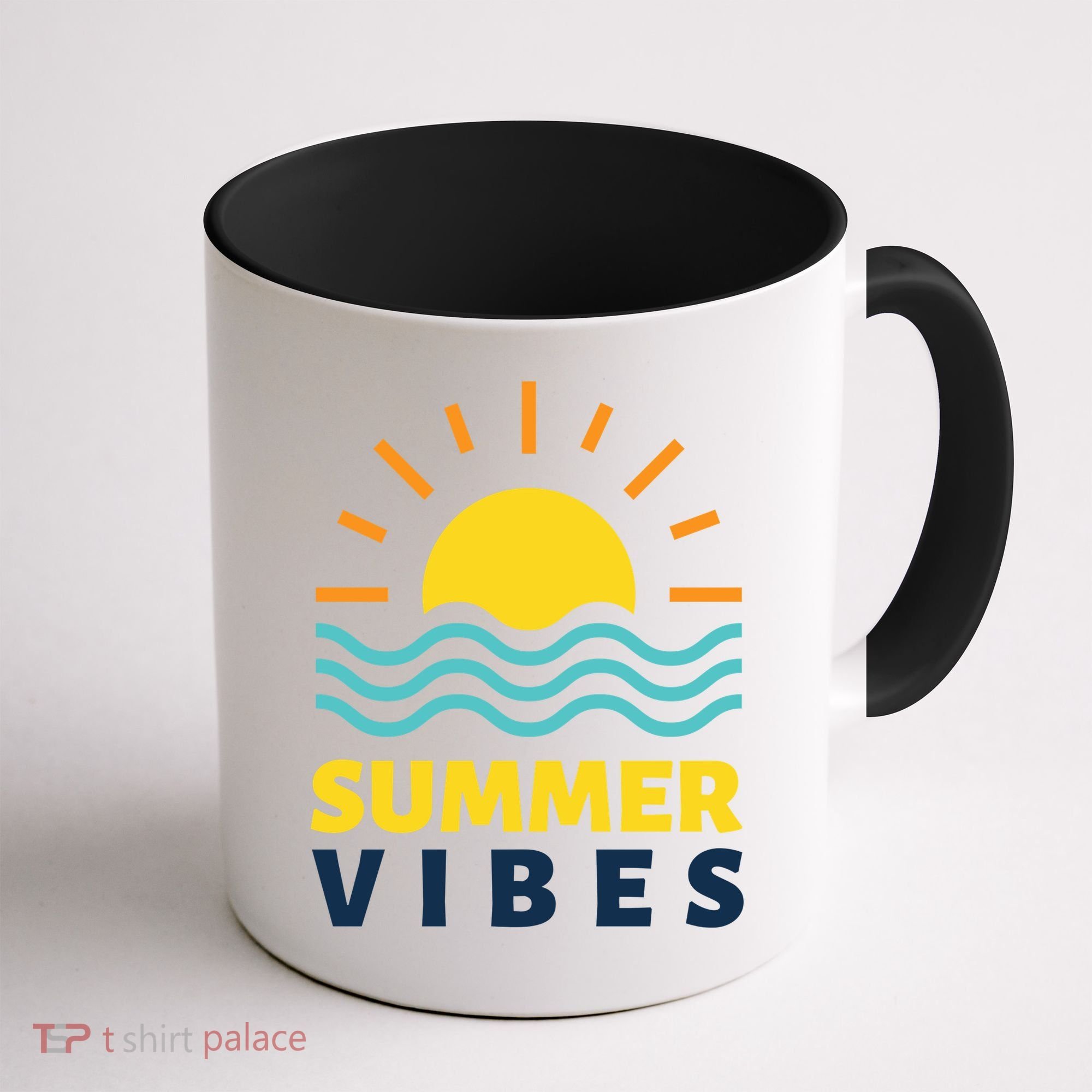 Summer Vibes Sunset Ocean Coffee Mug