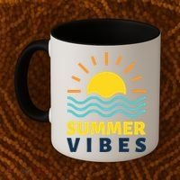 Summer Vibes Sunset Ocean Coffee Mug thumb 2
